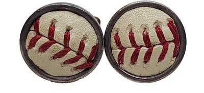 VINTAGE TOKENS & ICONS STERLING SILVER BALLPARK NOSTALGIA BASEBALL CUFF LINKS