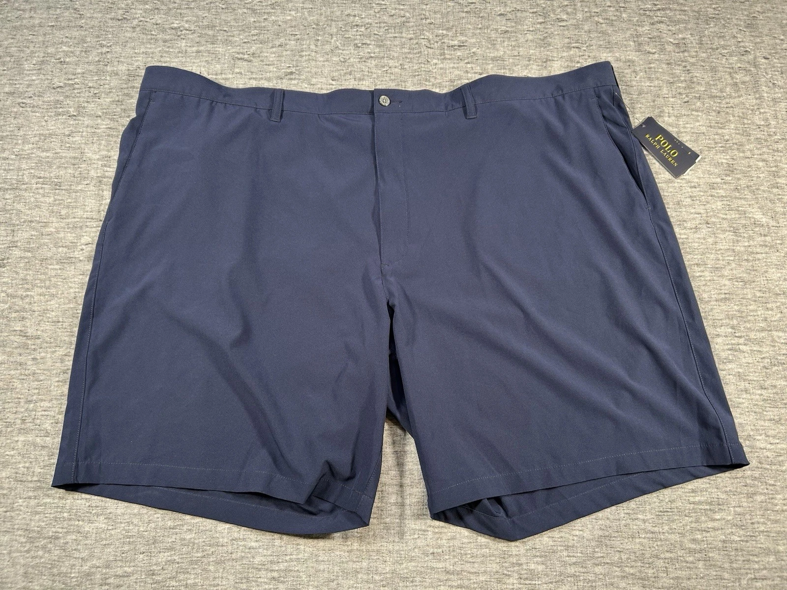 Polo Ralph Lauren Shorts Mens 52 Big 9" Navy Blue Stretch Casual Classic Preppy