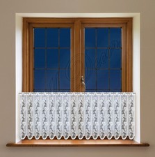 Moderner CREME CAFE NETZVORHANG, Preis pro Meter Tropfen 18"" oder 24"" aufhängfertig 