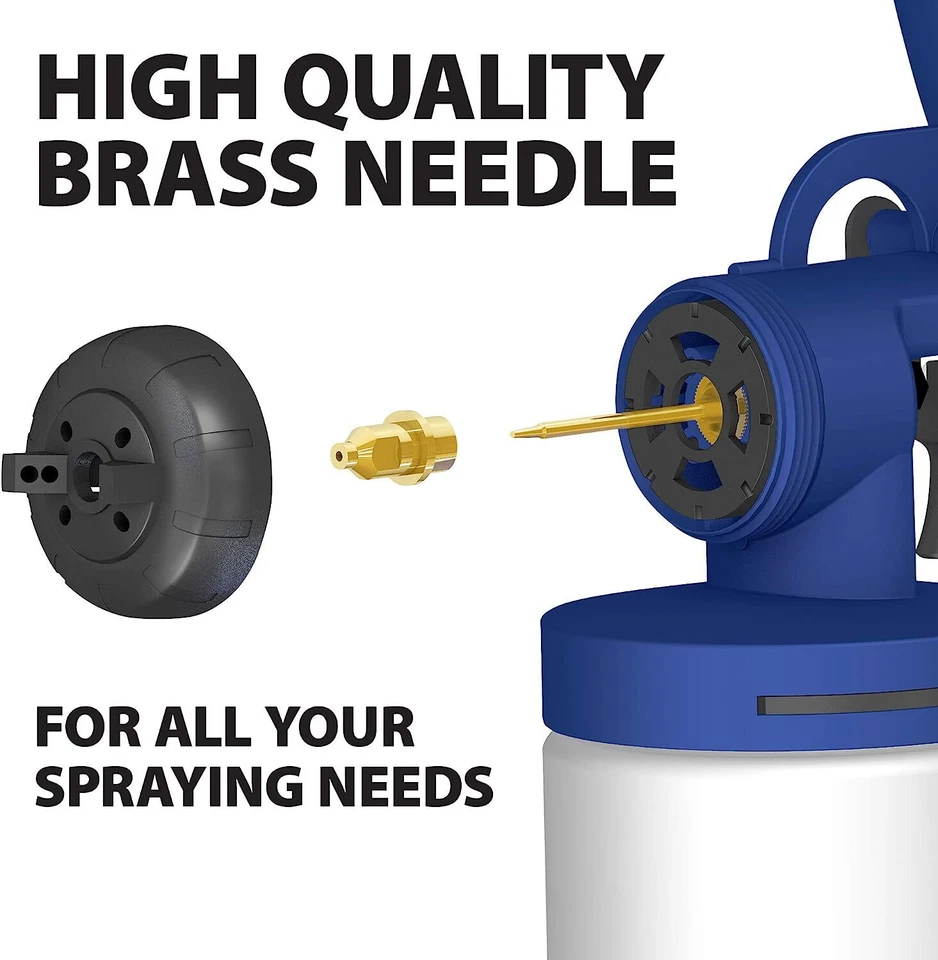 HomeRight Finish Max HVLP Paint Sprayer Gun 1 Nozzle Superior Brass Tip 3 Patter - Image 4 of 4