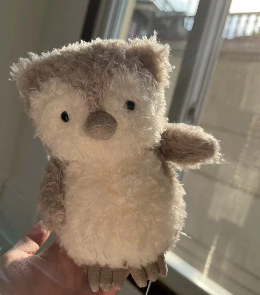 Jellycat 7.5" beige white Little Owl retired plush includes dust bag - Image 4 of 4