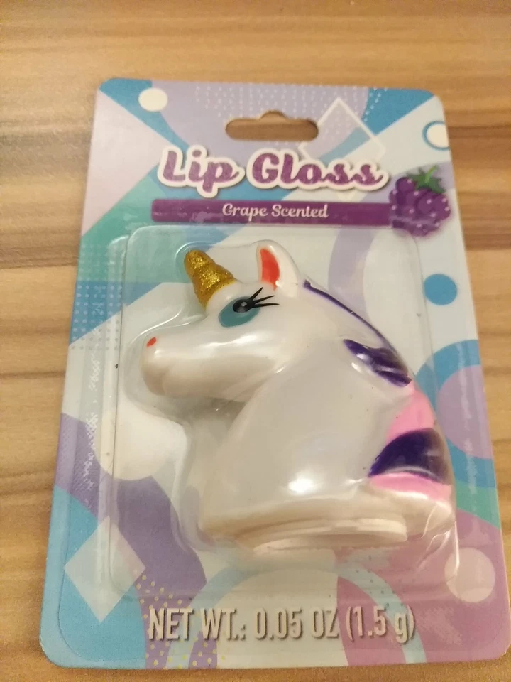 Lote Brillo Labial CABEZA UNICORNIO - Perfumado a Fruta - Perfumado a Manzana y Uva Foto 2 de 4