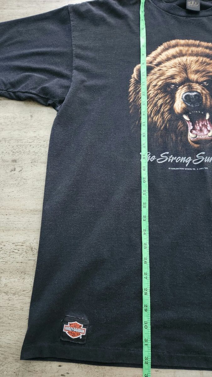 Vintage 90s 3D Emblem Harley Davidson T-Shirt Strong Survive Vintage 90s 3D Emblem Harley Davidson T-Shirt Strong Survive