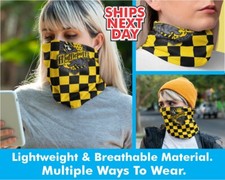 Harry Potter Face Mask,Hufflepuff Neck Gaiter, Balaclava, Head Band,Protection,