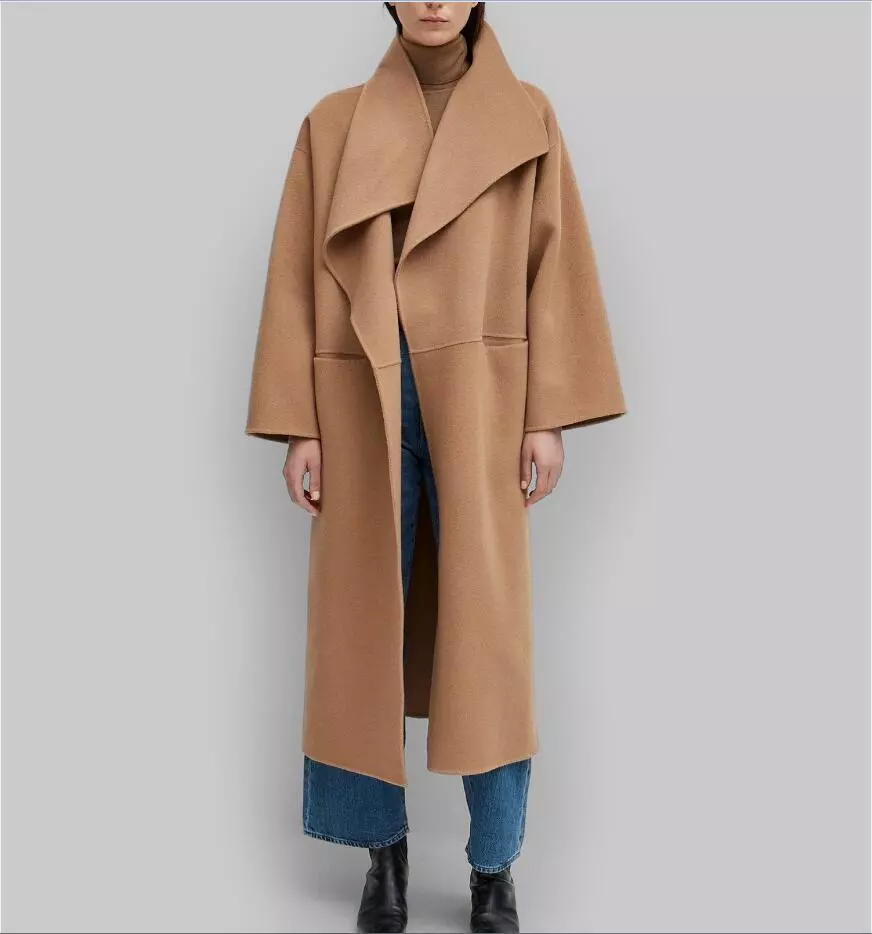 Signature wool cashmere coat camel