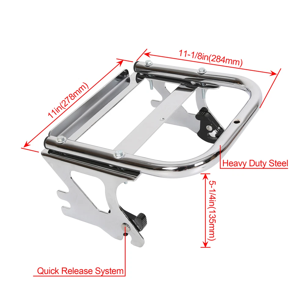 King Pack Trunk Mount Rack For Harley Touring Road King Street Glide 1997-2008 - Image 4 of 4