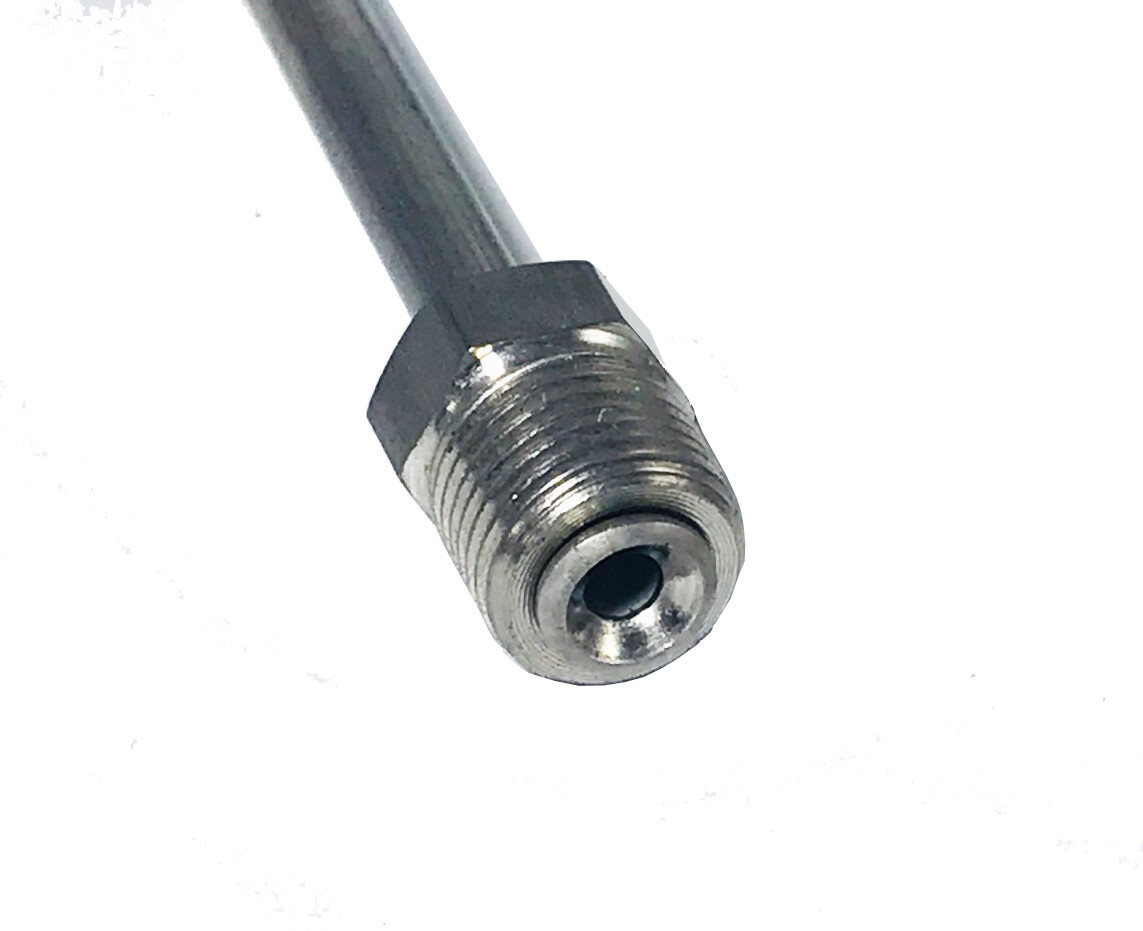 Force 10 Brakes – 6" Nickel-Copper Brake Line With 3/8-24 Tube Nuts – 45° Double Flare (3/16" Line)