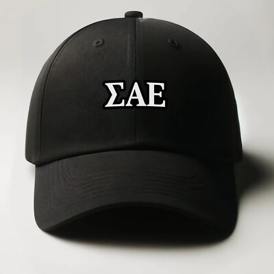 Sigma Alpha Epsilon ΣΑΕ Fraternity Baseball Cap Hat Hook & Loop Closure Sorority