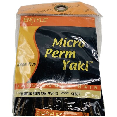 ENSTYLE H Micro Perm Yaki 100% Human Hair Tangle Free WVG12 Color S1B/27