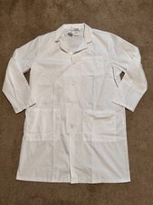 Fashion Seal Healthcare Unisex Lab Coat White Pockets Button Up Size Large NWT