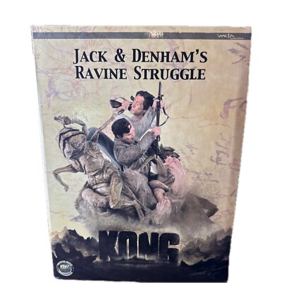 Weta King Kong Jack & Denham's Ravine Struggle LARGE statue Complete In Box