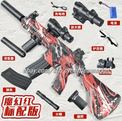 RED M416 & Scorpion Gel Blasters🔥🔥 LARGE SIZE RAPID FIRE! DRUM