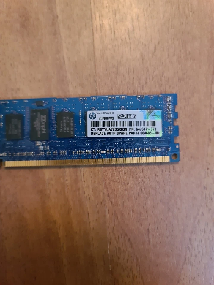 Kingston 4GB 1RX4 PC3L--10600R-9-12-C2 HP647647-071-HYE Server Memory Ram - Image 4 of 4