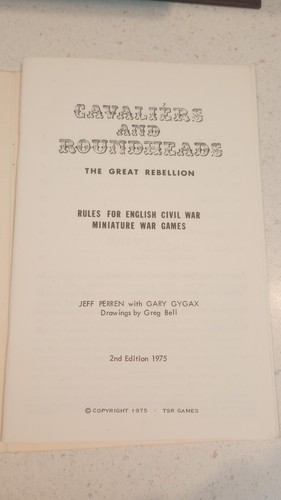 Guidon Games Cavaliers and Roundheads rules 2nd edition 1975 Perren & Gygax  - Picture 5 of 5