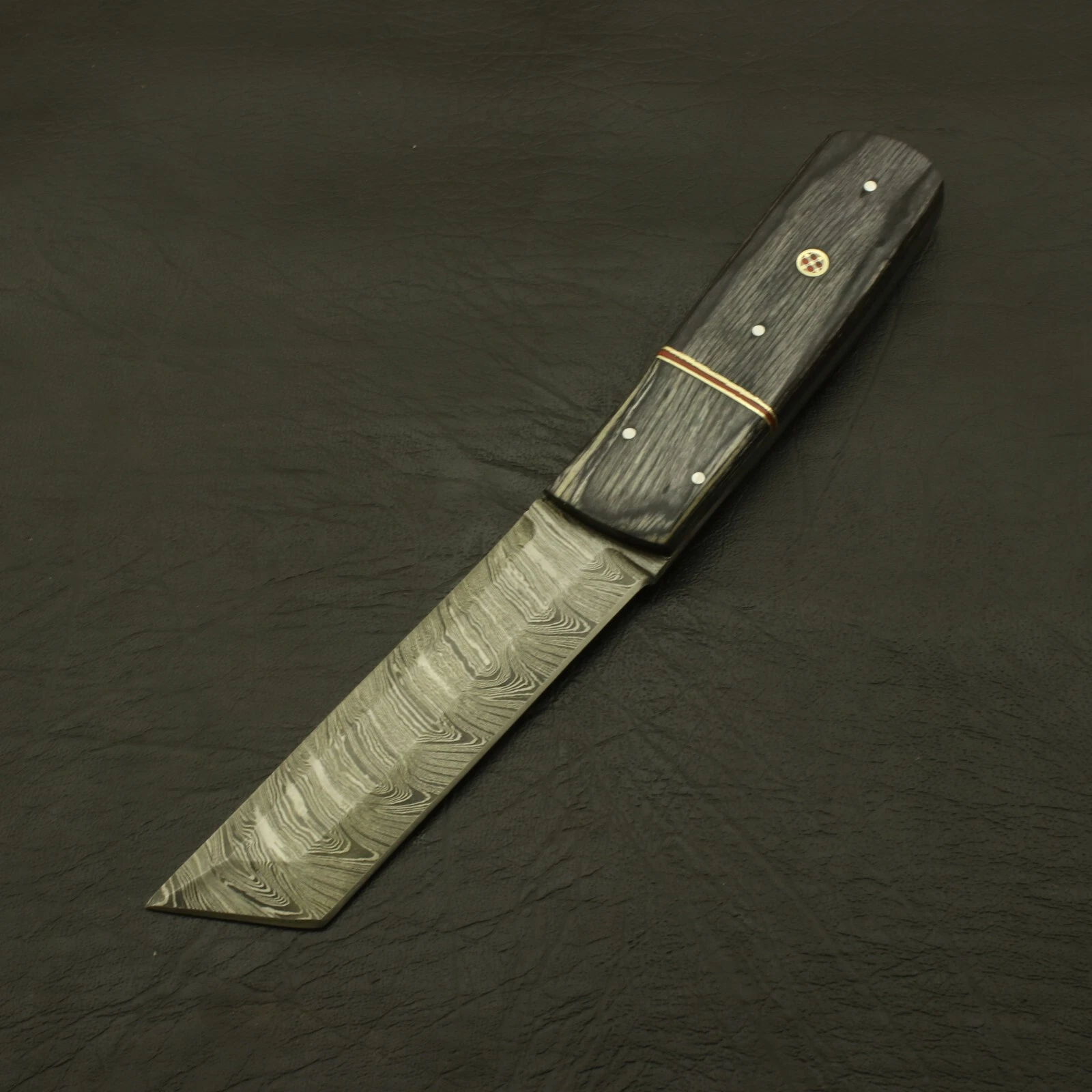 Tanto Damascus Knife Handmade Damascus Steel Hunting Knife Full Tang with Sheath