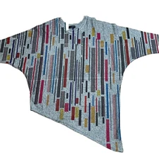 Inoah Art to Wear Tunic Top Women’s Size XS Asymmetrical Hem Oversized Knit Boho