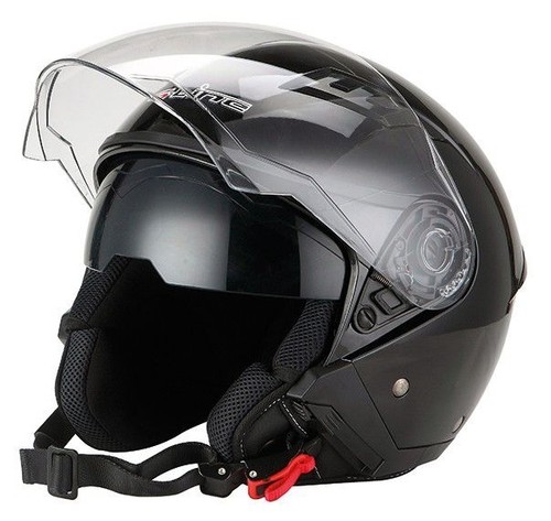 S-LINE CASCO DEMI JET HELMET S760 MOTO SCOOTER NERO LUCIDO BLACK T-MAX  X-MAX | eBay