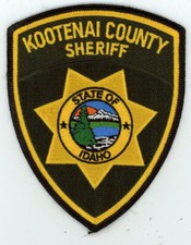 IDAHO ID KOOTENAI COUNTY SHERIFF NICE SHOULDER PATCH POLICE BACKGROUND IS GREEN