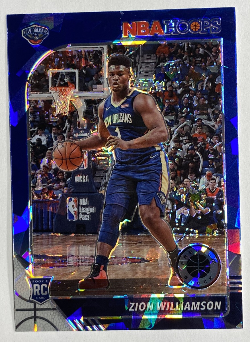 2019-20 Panini NBA Hoops Premium Stock Blue Ice Zion Williamson 