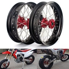 17" Supermoto Wheels Set for Honda CRF250R CRF450R CRF450X CRF250X CR125R CR250R