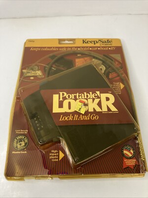 New Sentry Portable 4 Number Combination Lock'r Cable Locker Lock It & Go 7300g