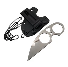🌟SOG Snarl 2.3" Fixed Blade Tactical Belt / Boot / Neck Knife w/ Sheath & Chain