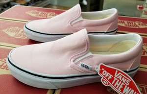vans slip on blushing true white