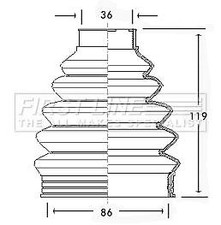 Genuine FIRST LINE Front Outer CV Boot Kit for Peugeot 406 2.0 (01/1999-10/2000)