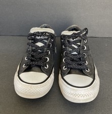 Converse All Star Madison Ox shoes Size 6 black/glitter-silver Tongue READ