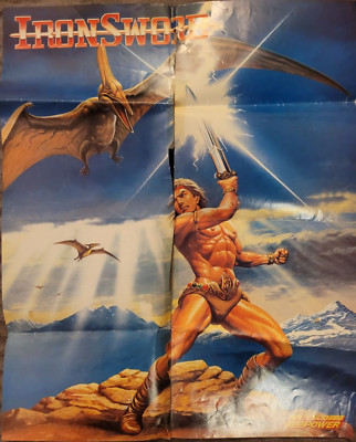 Nintendo Power Iron Sword / Willow Map Poster (Has Tears)