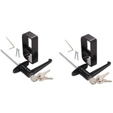 4-1/2" Shed Door Lock L-Handle Lock kit Keyed Alike Keys and Screws, 4-1/2" Stem
