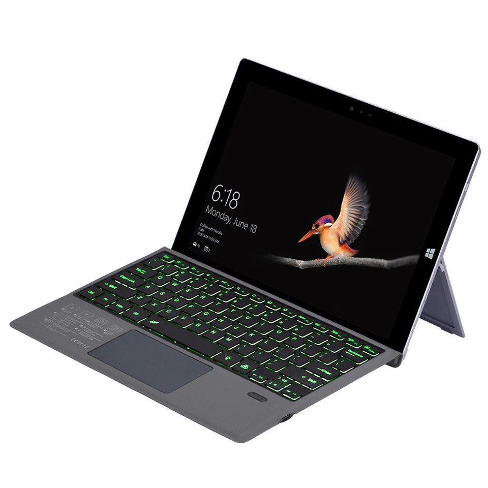 For Microsoft Surface 9/8/7/6/5/4/3 Wireless Touchpad Keyboard Type Case+Stylus - Image 4 of 4