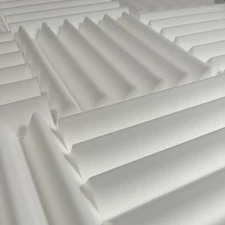White Acoustic Foam Panels - Wedge And Pyramid Style - White Soundproofing Foam