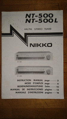 Nikko NT-500  Bedienungsanleitung Operating Instuctions Manual
