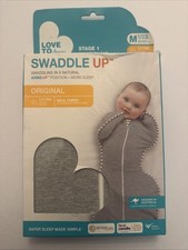 Love To Dream Swaddle Up Original 1.0 TOG Size M Gray Baby Sleep Sack NWT