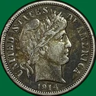 1914-D Barber Dime Extremely Fine XF Coin #38476
