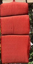 Foldable Outdoor Chaise Lounge Cushion Chair Pad with Ties Burnt Orange Color
