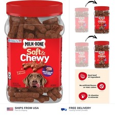 Milk-Bone Soft Chewy Dog Treats, Made with Real Beef Filet Mignon, 25 Oun...
