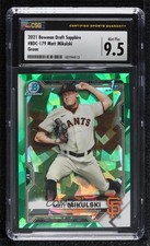 2021 Bowman Chrome Draft Sapphire Green 28/50 Matt Mikulski #BDC-179 CSG 9.5 a8r