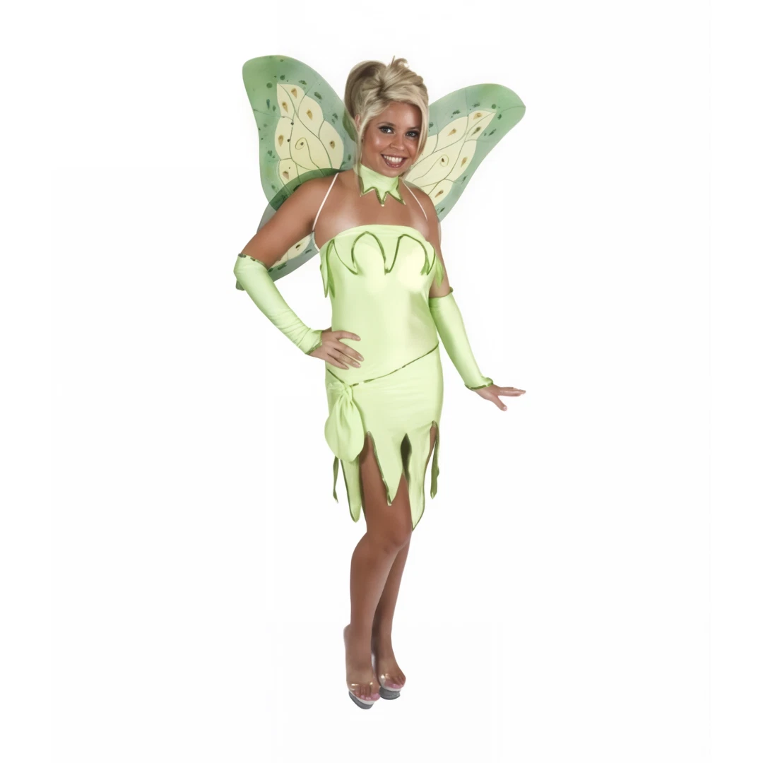 sleeping beauty fairies dress fight Forest Fairy Light Green Dress Green / L