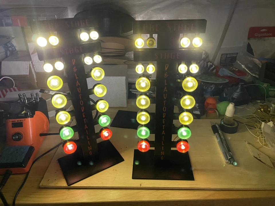 Luces de árbol de carrera de arrastre - Pantalla de escritorio de árbol de Navidad con luces LED Foto 3 de 4