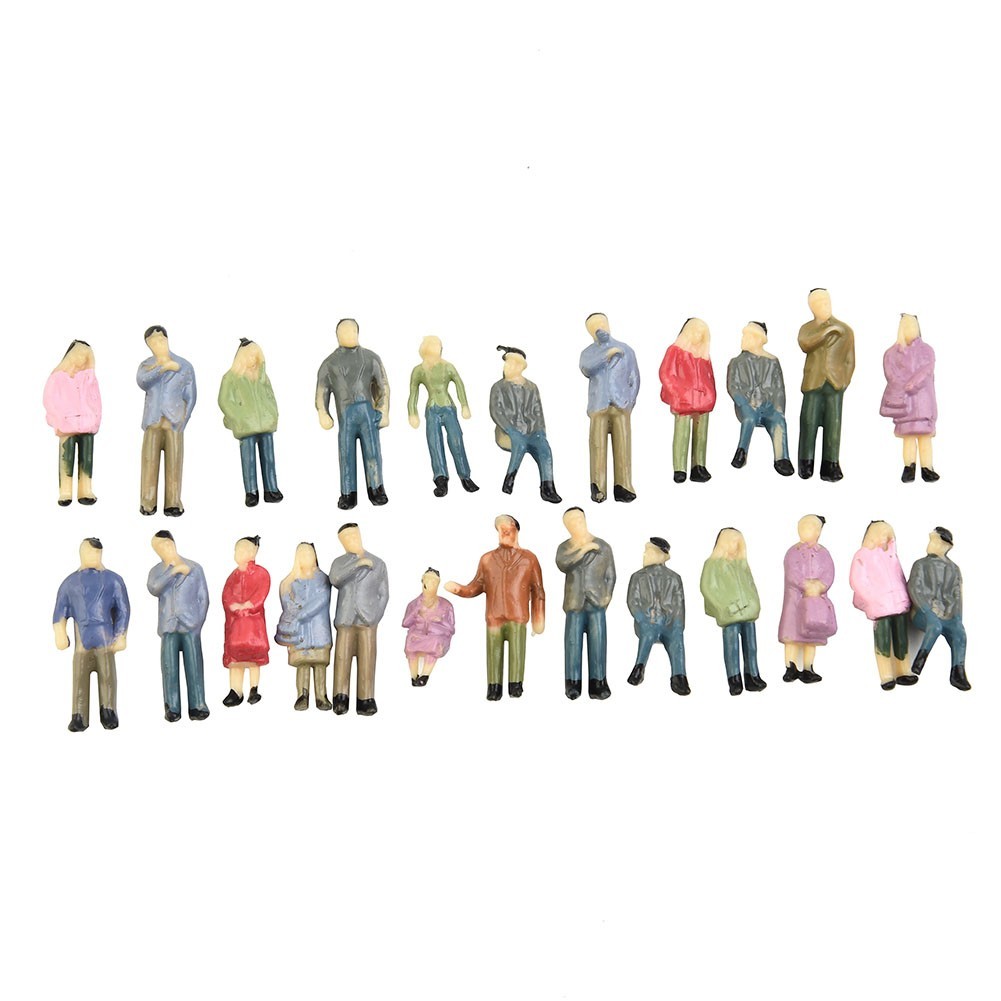 HO OO scala dipinta figure persone set palo lampada da banco per modello per cos foto 6