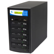 EZ DUPE Media Mirror 1 to 4 Duplicator - Flash (SD CF USB) to Blu-Ray Disc copy