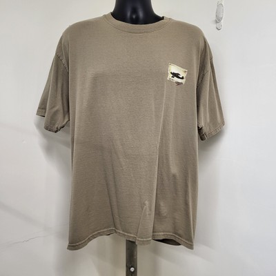 Vtg Speedo T-Shirt 2004 Mens Size XL Brown Airplane Beach Swimming Y2K Surf Read