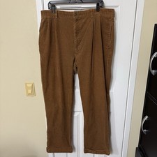 Vintage Polo Ralph Lauren Pleated Corduroy Pants Size 40x31 Mocha Brown