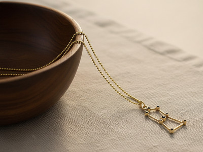 Celestial Cassiopeia Constellation Necklace   Black Spinel   MSRP $70