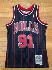 Mens Sz S Mitchell  Ness Swingman Alternate Jersey Bulls 1995-96 Dennis Rodman