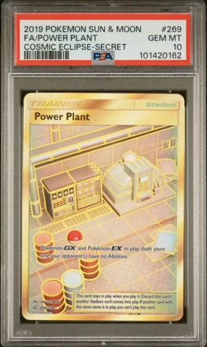2019 POKEMON SUN & MOON COSMIC ECLIPSE SECRET #269 FULL ART/POWER PLANT PSA 10