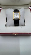 Must de Cartier Tank 18ct Gold on Sterling Silver Mid Size Quartz Watch.
