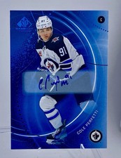 2025-26 SP Game Used Hockey - Cole Perfetti, Winnipeg Jets Blue Autograph #130